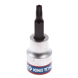 Насадка (бита) торцевая 3/8", Torx, T25, L = 50 мм, с отверстием KING TONY 302725 Tony - фото 678499