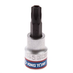 Насадка (бита) торцевая 3/8", Torx, T45, L = 50 мм, с отверстием KING TONY 302745 Tony - фото 678503