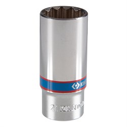 Головка торцевая глубокая двенадцатигранная 3/8", 21 мм KING TONY 323021M Tony - фото 678610