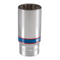 Головка торцевая глубокая двенадцатигранная 3/8", 22 мм KING TONY 323022M Tony - фото 678611
