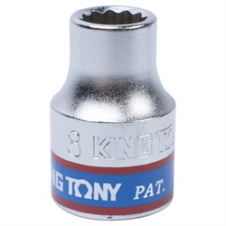 Головка торцевая стандартная двенадцатигранная 3/8", 8 мм KING TONY 333008M TONY - фото 678660