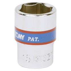 Головка торцевая стандартная шестигранная 3/8", 15 мм KING TONY 333515M TONY - фото 678694