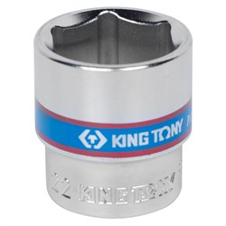 Головка торцевая стандартная шестигранная 3/8", 22 мм KING TONY 333522M TONY - фото 678708