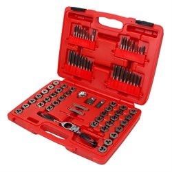 Набор метчиков и плашек SK-5 M3-M12, 1/8"-1/2", кейс, 75 предметов МАСТАК 351-00075C 351-00075C - фото 679260
