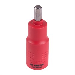Насадка (бита) торцевая диэлектрическая 1/2", HEX, 8 мм, L = 75 мм KING TONY 4025VE08 TONY - фото 679535