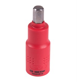 Насадка (бита) торцевая диэлектрическая 1/2", HEX, 10 мм, L = 75 мм KING TONY 4025VE10 TONY - фото 679536
