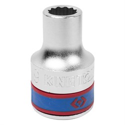 Головка торцевая стандартная двенадцатигранная 1/2", 9 мм KING TONY 433009M TONY - фото 679854