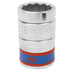 Головка торцевая стандартная двенадцатигранная 1/2", 18 мм KING TONY 433018M TONY - фото 679869