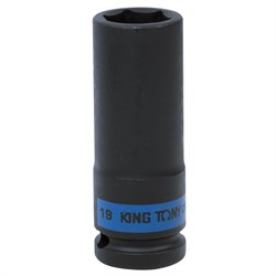 Головка торцевая ударная глубокая шестигранная 1/2", 19 мм KING TONY 443519M TONY - фото 680037