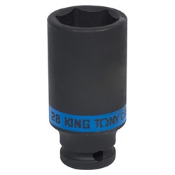 Головка торцевая ударная глубокая шестигранная 1/2", 28 мм KING TONY 443528M TONY - фото 680047