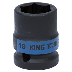 Головка торцевая ударная шестигранная 1/2", 19 мм KING TONY 453519M TONY - фото 680146