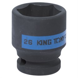 Головка торцевая ударная шестигранная 1/2", 26 мм KING TONY 453526M TONY - фото 680154