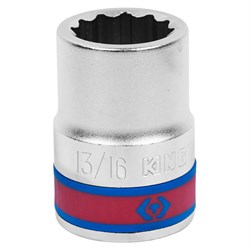 Головка торцевая стандартная двенадцатигранная 3/4", 13/16", дюймовая KING TONY 633026S TONY - фото 680550