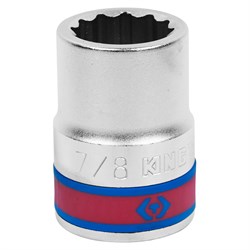 Головка торцевая стандартная двенадцатигранная 3/4", 7/8", дюймовая KING TONY 633028S TONY - фото 680553