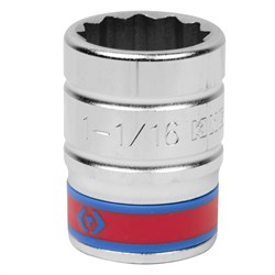 Головка торцевая стандартная двенадцатигранная 3/4", 1-1/16", дюймовая KING TONY 633034S TONY - фото 680561
