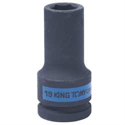 Головка торцевая ударная глубокая шестигранная 3/4", 19 мм KING TONY 643519M TONY - фото 680679