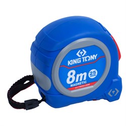 Рулетка измерительная 8 м, полотно 25 мм, магнитный крюк KING TONY 79094-08M TONY - фото 681440