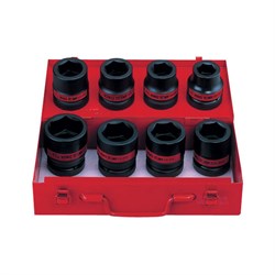 Набор ударных торцевых головок 1", шестигранные, 15/16"-5/18", 8 предметов KING TONY 8410SP TONY - фото 681562