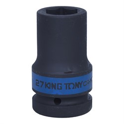 Головка торцевая ударная глубокая шестигранная 1", 27 мм KING TONY 843527M TONY - фото 681597