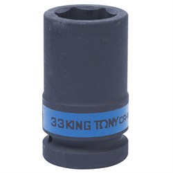 Головка торцевая ударная глубокая шестигранная 1", 33 мм KING TONY 843533M TONY - фото 681601