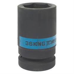 Головка торцевая ударная глубокая шестигранная 1", 36 мм KING TONY 843536M TONY - фото 681605