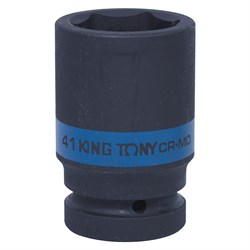Головка торцевая ударная глубокая шестигранная 1", 41 мм KING TONY 843541M TONY - фото 681608