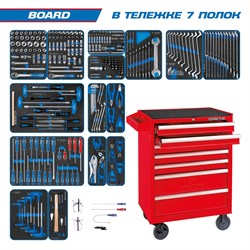 Набор инструментов "BOARD" в красной тележке, 325 предметов KING TONY 934-325MRV TONY - фото 681986