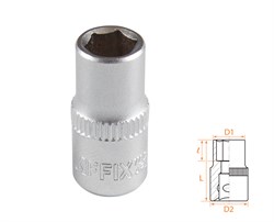 Головка торцевая стандартная шестигранная 1/4", 7 мм AFFIX AF00020007 AF00020007 - фото 682375