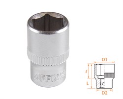 Головка торцевая стандартная шестигранная 1/4", 11 мм AFFIX AF00020011 AF00020011 - фото 682379
