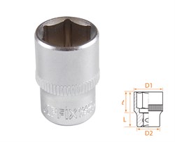 Головка торцевая стандартная шестигранная 1/4", 12 мм AFFIX AF00020012 AF00020012 - фото 682380