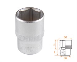 Головка торцевая стандартная шестигранная 1/4", 13 мм AFFIX AF00020013 AF00020013 - фото 682381