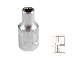 Головка торцевая TORX Е-стандарт 1/4", E5 AFFIX AF00023005 AF00023005 - фото 682386