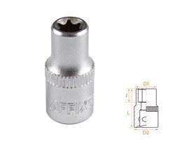 Головка торцевая TORX Е-стандарт 1/4", E7 AFFIX AF00023007 AF00023007 - фото 682388