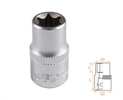 Головка торцевая TORX Е-стандарт 1/4", E10 AFFIX AF00023010 AF00023010 - фото 682390