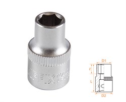 Головка торцевая стандартная шестигранная 3/8", 8 мм AFFIX AF00030008 AF00030008 - фото 682393