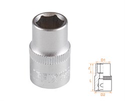 Головка торцевая стандартная шестигранная 3/8", 10 мм AFFIX AF00030010 AF00030010 - фото 682395