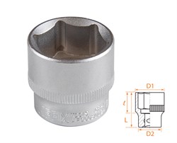Головка торцевая стандартная шестигранная 3/8", 24 мм AFFIX AF00030024 AF00030024 - фото 682407