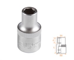 Головка торцевая стандартная шестигранная 1/2", 9 мм AFFIX AF00040009 AF00040009 - фото 682409
