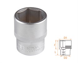 Головка торцевая стандартная шестигранная 1/2", 23 мм AFFIX AF00040023 AF00040023 - фото 682422