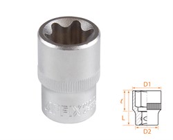 Головка торцевая TORX Е-стандарт 1/2", E22 AFFIX AF00043022 AF00043022 - фото 682434