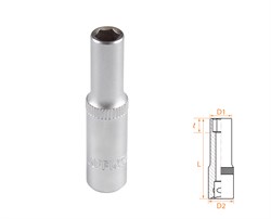 Головка торцевая глубокая шестигранная 1/4", 6 мм AFFIX AF00120006 AF00120006 - фото 682439