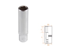Головка торцевая глубокая шестигранная 1/4", 9 мм AFFIX AF00120009 AF00120009 - фото 682447