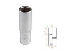Головка торцевая глубокая шестигранная 3/8", 14 мм AFFIX AF00130014 AF00130014 - фото 682460