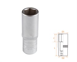 Головка торцевая глубокая шестигранная 3/8", 15 мм AFFIX AF00130015 AF00130015 - фото 682461