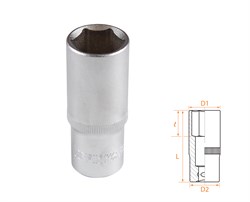 Головка торцевая глубокая шестигранная 3/8", 19 мм AFFIX AF00130019 AF00130019 - фото 682465