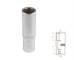 Головка торцевая глубокая шестигранная 1/2", 15 мм AFFIX AF00140015 AF00140015 - фото 682472