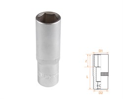 Головка торцевая глубокая шестигранная 1/2", 17 мм AFFIX AF00140017 AF00140017 - фото 682473