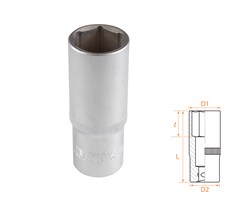 Головка торцевая глубокая шестигранная 1/2", 22 мм AFFIX AF00140022 AF00140022 - фото 682475
