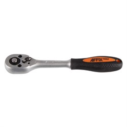Трещотка 1/4", 45 зубцов, флажковая с кнопкой AFFIX AF01021405 AF01021405 - фото 682490