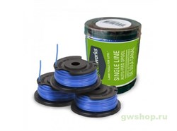 Комплект из трёх катушек с леской 1,65 мм для триммеров серии G-24  24V GREENWORKS Greenworks 29177 - фото 684047